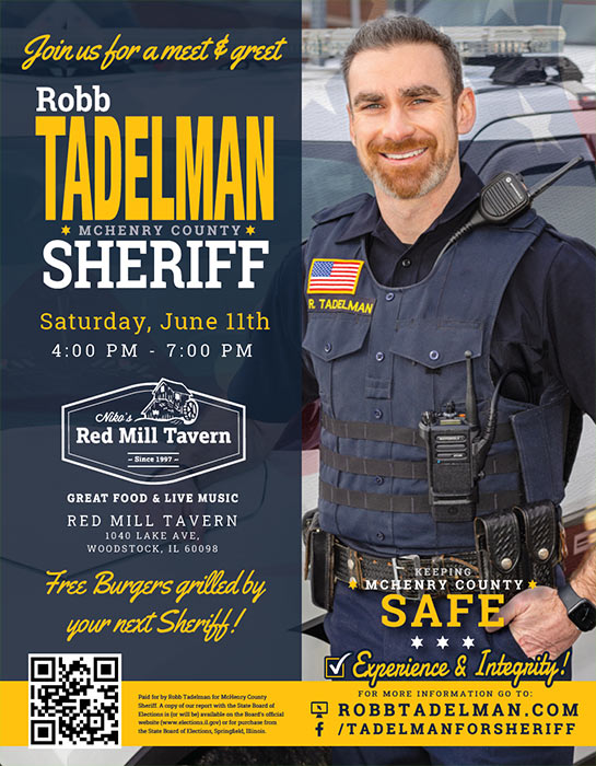 Meet and Greet event, Red Mill Tavern, June 11, 4 - 7 pm